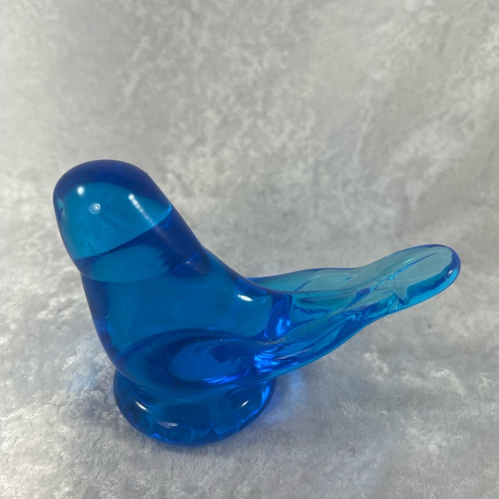 Glass Bluebird of Happiness Figurine Signed by Leo Ward 1996 - Picture 4 of 6